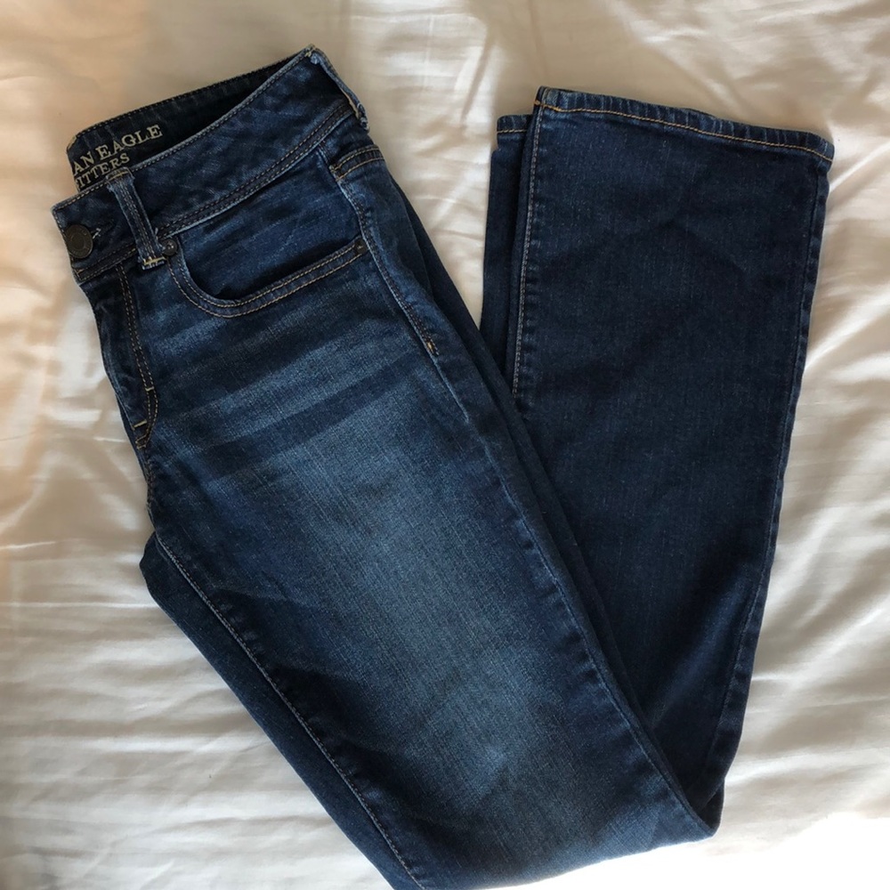 Kick boot stretch American eagle jeans